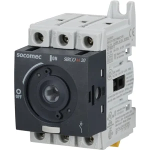 Socomec Switch Load Break Direct+External Triple Pole 3 x 20A Sirco M1