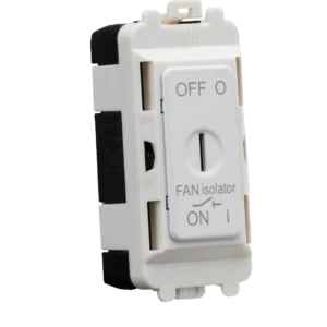 Knightsbridge MLA 10A Fan Isolator Key Switch Module - Matt white