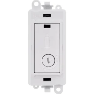 Click Scolmore Fused Module Lockable - White Insert 13A White