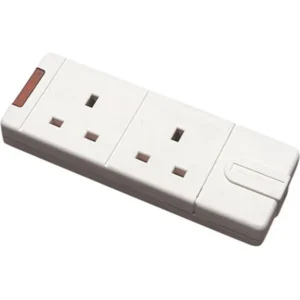 Newlec Trailing Socket Lead 2 x 13A Unswitched Sockets White