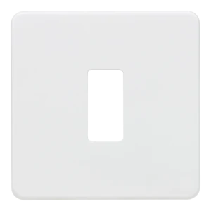 Knightsbridge MLA Screwless 1G grid faceplate - matt white