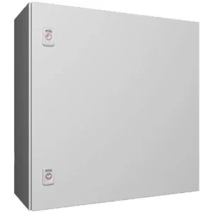 Newlec Enclosure Weatherproof RAL7035 600 x 600 x 250mm IP66 Light Grey Steel C/W Backplate