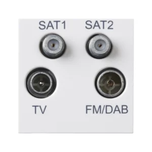 Deta Module Quadplexer TV+Fm/Dab+Satin1+Satin2 White Moulded
