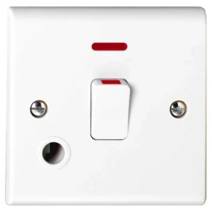 Deta Control Switch 1 Gang DP Neon&Flex Outlet 20A White Moulded