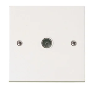 Click Scolmore Socket Coaxial Single White