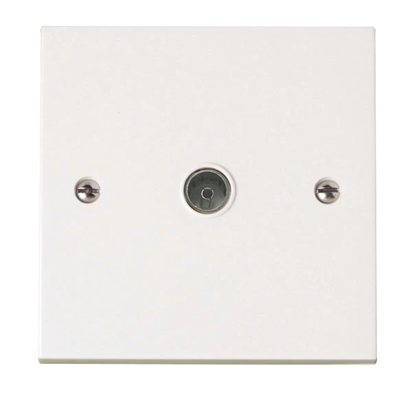 Click Scolmore Socket Coaxial Single White