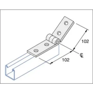 Unistrut Bracket Variable Angle Fitting Electro-Zinc Plated