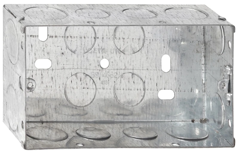 Tower Sw & Socket Box 2Gang 46mm Deep