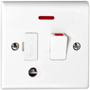 Deta Connection Unit Double Pole Switched Fused+Neon+Flex Outlet 13A White