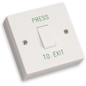 Newlec Button Push To Make Exit 1 Gang White