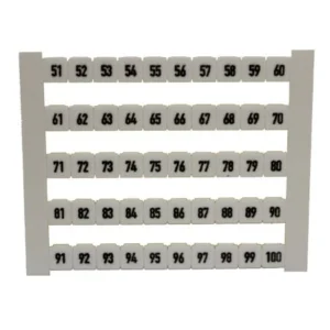Weidmuller Marker Term Dek 5 Fw 51-100 5 x 5mm Polyamide 66 Black On White [Pack=100]