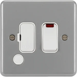 Hager 13A Fused Connection Unit Switched With Led Indicator And Flex Outlet & Back Box