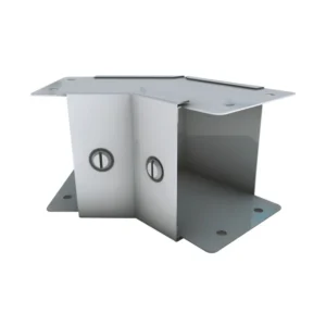 Unitrunk Elbow 45° Angle 1Compartment Inside 50 x 50mm Steel Galvanised Lid+Coupling