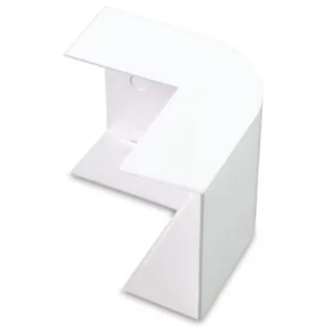 Newlec Mini Trunking External Bend 90° Clip-on 50 x 50mm PVC White