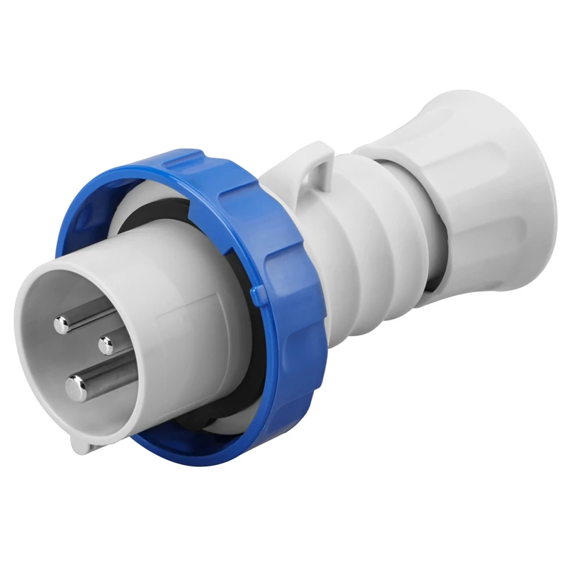 Gewiss Plug 2P+E 6H 16A 230V 50/60Hz Blue Halogen Free Plastic IP66/Ip