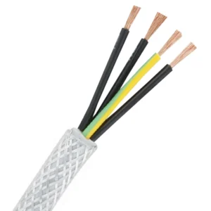 Commodity SY04C 16.0mm² Clear PVC Col/Code Steel Braid Cable 4-Core Flexible 1m