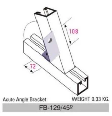 Channel Supports FB129 45DEG BKT