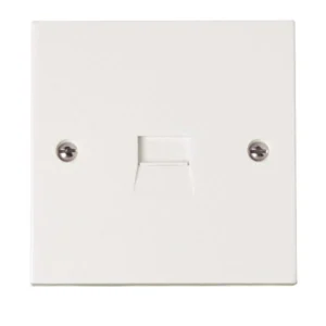Click Scolmore Socket Telephone Secondary Single Urea White