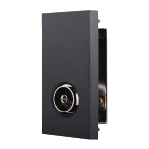 Hamilton Socket Tv 1 Gang Black Insert