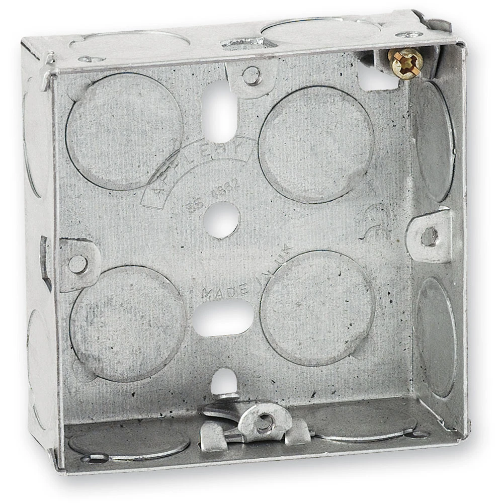 Newlec Mounting Box Flush 1 Gang 25mm Depth Galvanised - Image 2