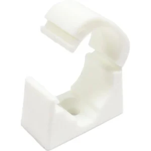 Newlec 25mm PVC Conduit Spacer Bar Saddle 2 Part Snap Together White