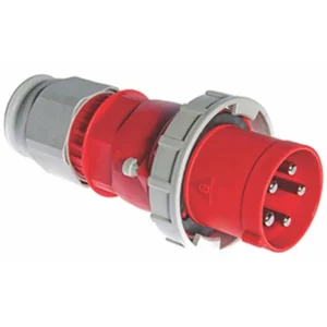 Newlec Industrial Power Plug Male Screwless 3P+N+E 63A 415V IP67 Red