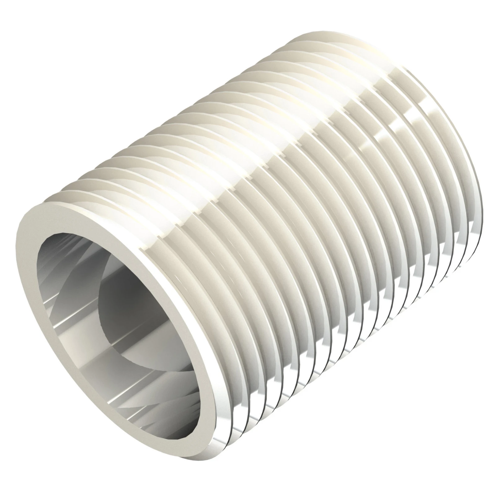 Newlec Nipple Threaded 20mm Bright Zinc Plated