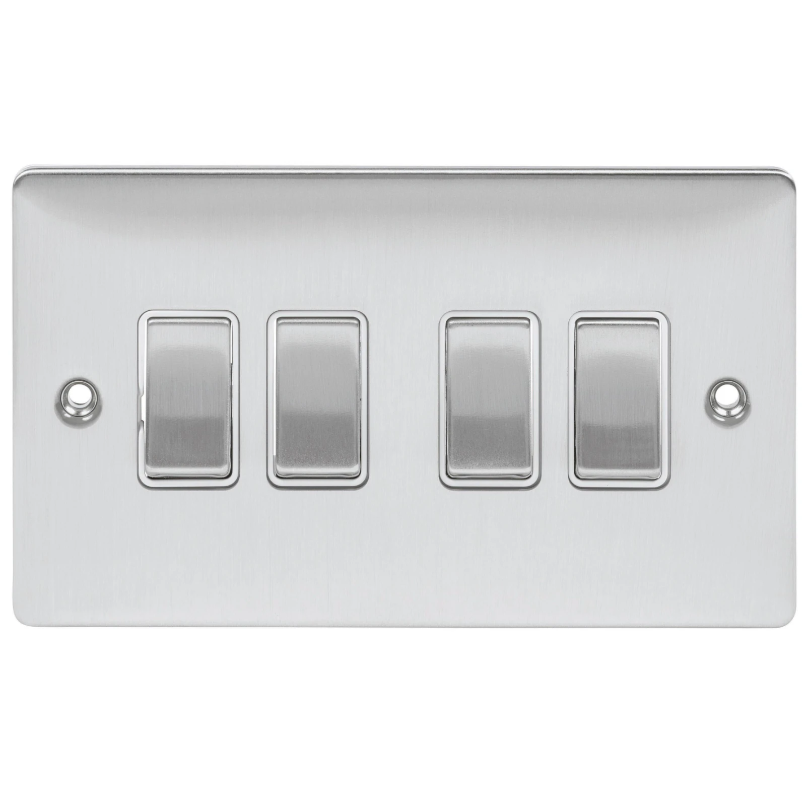 Niglon Plate Switch 4 Gang 2 Way SP 10Ax White - Image 2