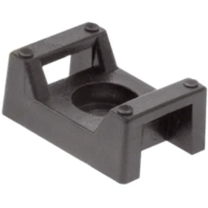 Unicrimp Black Nylon 6/6 Cable Tie Cradle (5mm Diameter Fixing)
