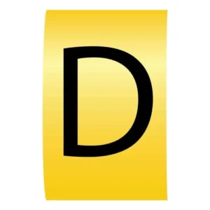Cablecraft Letter D Black On Yellow K-Type Cable Marker On Reels 4.2-7.0mm Dia
