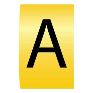 Cablecraft Letter A Black On Yellow K-Type Cable Marker On Reels 4.2-7.0mm Dia
