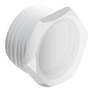MK Electric Plug Screwed 20mm White PVC-U