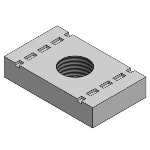 Newlec Channel Nut No Spring M8 Thread Bright Zinc Plated [Pack=10]