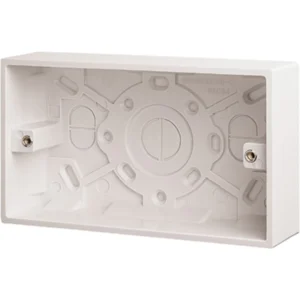 Click Scolmore Pattress 2 Gang 35mm White