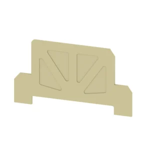 Weidmuller End Plate Polyamide 66 4g 1.5x40.75x73.5mm Beige