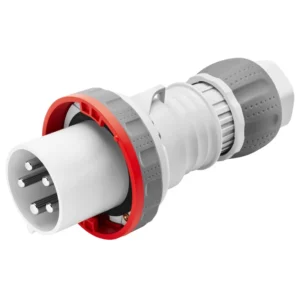 Gewiss Plug Triple Pole Neutral+Earth Hp 6H 63A 400V IP67 Straight