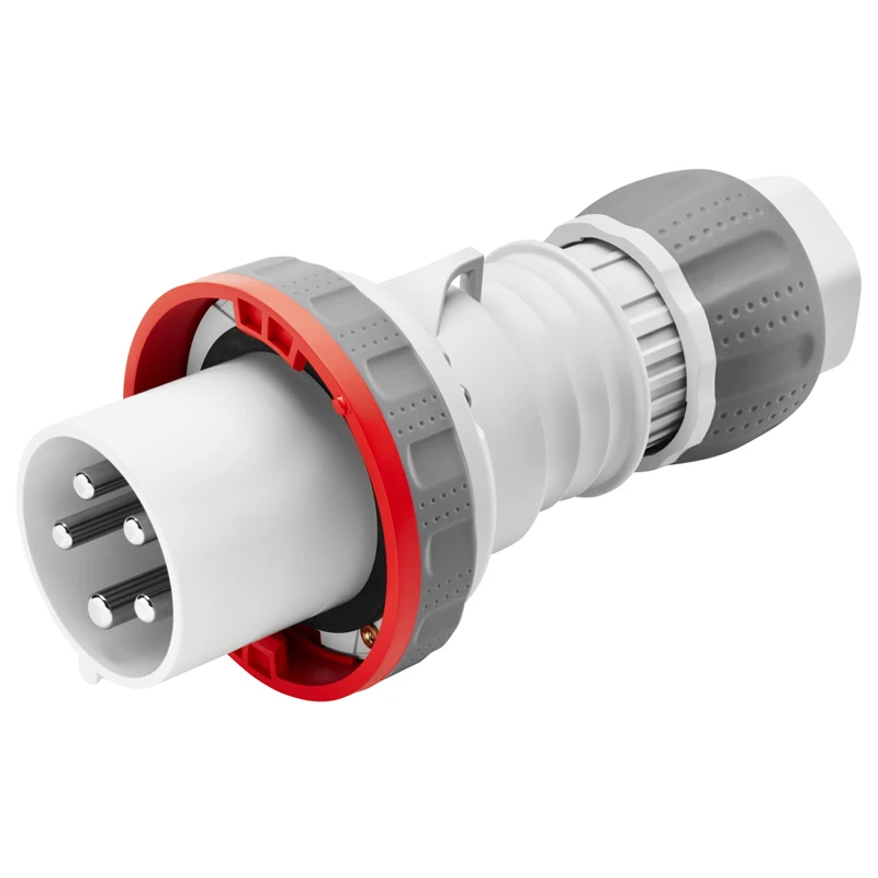 Gewiss Plug Triple Pole Neutral+Earth Hp 6H 63A 400V IP67 Straight - Image 2