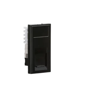 Knightsbridge MLA UTP CAT6 RJ45 Outlet Module 25 x 50mm - Black