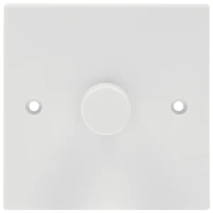 Niglon Dimmer Switch 1 Gang 2 Way Push Leading Edge 400W 240V White