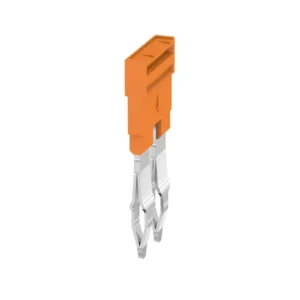Weidmuller The from is a Z series orange colour 2 pole cross connector.