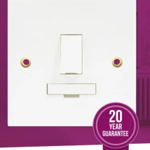 Niglon Connection Unit DP Switched Fused Flex Outlet 13A White