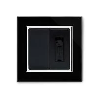 Hamilton Connection Unit Fused 86X86mm Matt Black Black Insert