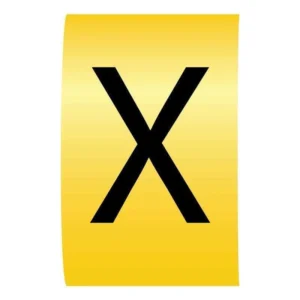 Cablecraft Letter X Black On Yellow K-Type Cable Marker On Reels 4.2-7.0mm Dia