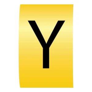 Cablecraft Letter Y Black On Yellow K-Type Cable Marker On Reels 4.2-7.0mm Dia