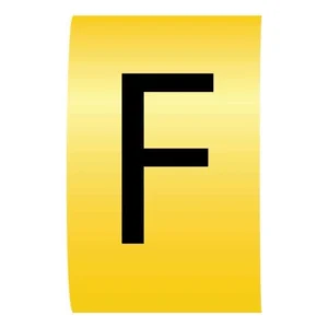 Cablecraft Letter F Black On Yellow K-Type Cable Marker On Reels 4.2-7.0mm Diameter