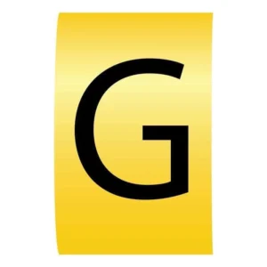 Cablecraft Letter G Black On Yellow K-Type Cable Marker On Reels 4.2-7.0mm Dia
