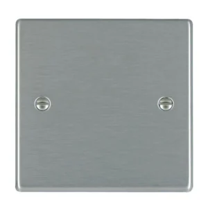 Hamilton Plate Blank Single 88X88mm Satin Steel
