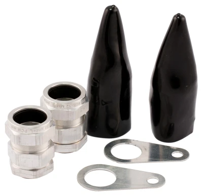 SWA Gland Pack Premier Outdoor Cable (Pack Of 2) 32mm Aluminium Shroud/Earth Tag/Locknut - Image 2