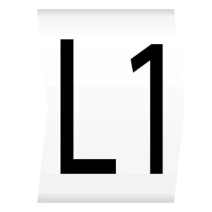 Easi-Lok L1 Black on White - Easi-Lok Chevron Cut Cable Markers on Reels 2.8-5mm Dia (reel=500) (reel=1000)