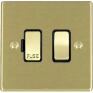 Hamilton Connection Unit Fused 88X88mm Satin Brass/Satin Brushed Black Insert